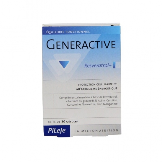 Generactive Resveratrol + Pileje 30 gélules 