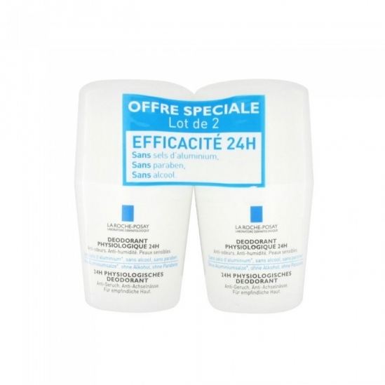 La Roche-Posay Déodorant 24H Roll-On 2 x 50 ml