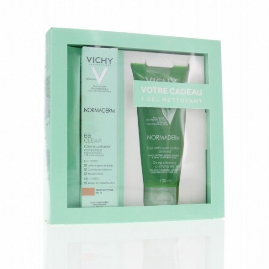 Vichy Coffret Normaderm BB Clear 40 ml + Gel Nettoyant 100 ml offert