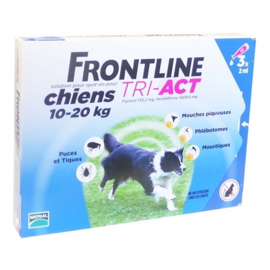 Mérial Frontline Tri-Act Chiens 10 à 20Kg 3x2ml