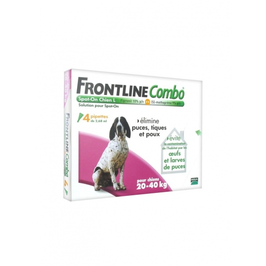 Mérial Frontline Combo Chien L 20 à 40 kg 4 Pipettes