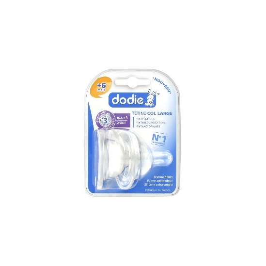 Dodie 2 tétines silicone +6 mois débit 3 2 tétines