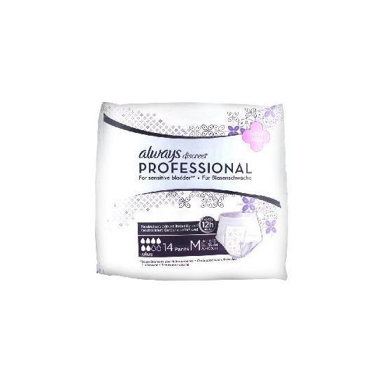 Always Discreet Professional Plus Taille M 14 Protections Incontinence