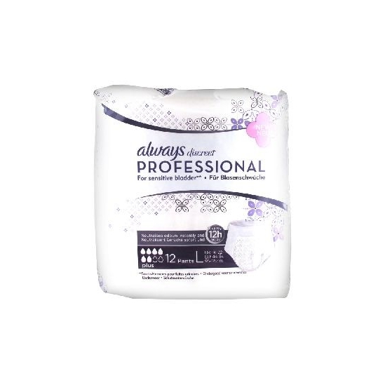 Always Discreet Professional Plus Taille L 12 Protections Incontinence