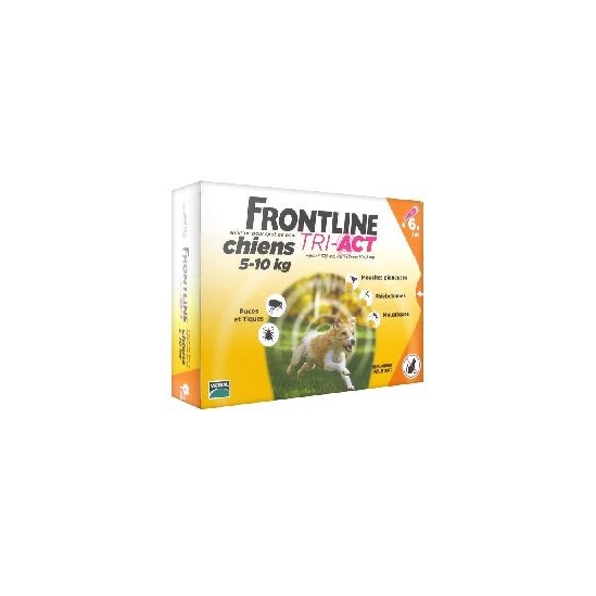 Mérial Frontline Tri-Act Chiens 5-10 kg 6 Pipettes