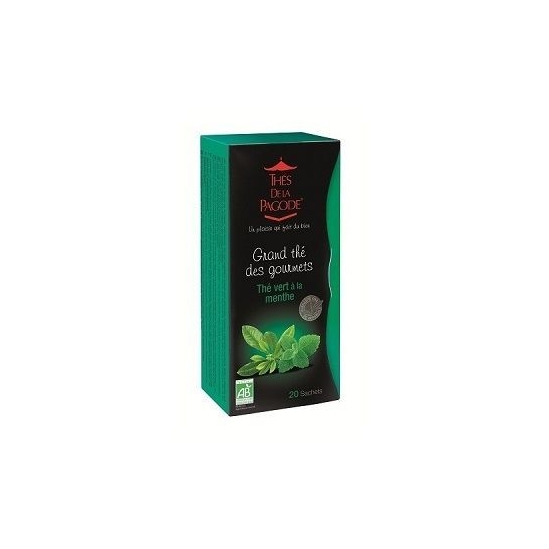 THES DE LA PAGODE Thé Vert à la Menthe x20 sachets