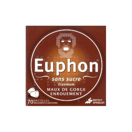 Euphon pastilles sans sucre 70 pastilles