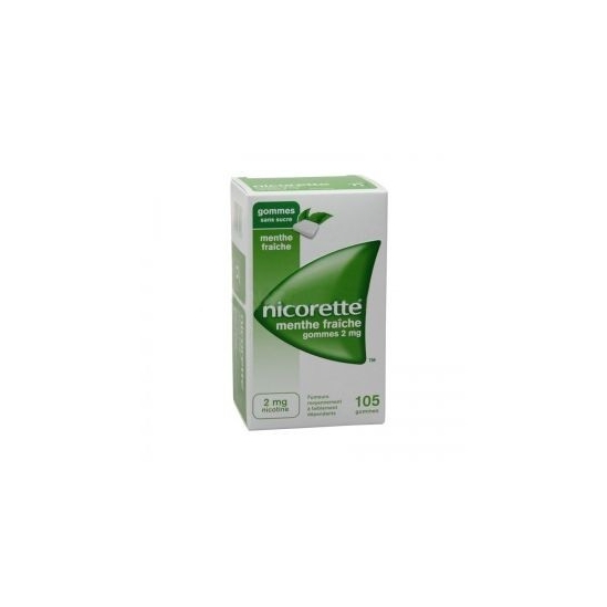 Nicorette 105 Gommes 2mg menthe fraîche