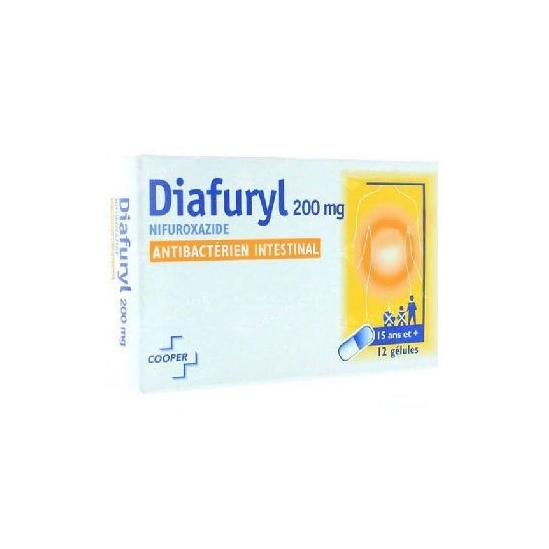 Diafuryl 200mg 12 gélules