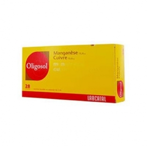 Oligosol Manganèse Cuivre 28 ampoules