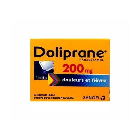 Doliprane 200mg 12 sachets