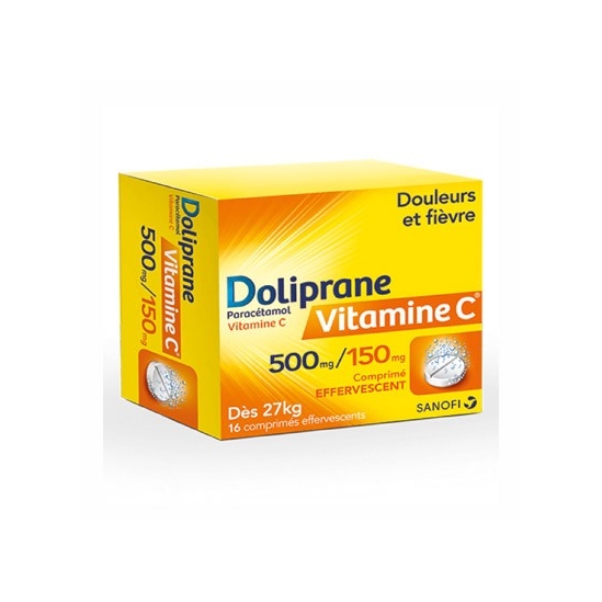 Doliprane Vitamine C 500mg/150 mg 16 comprimés