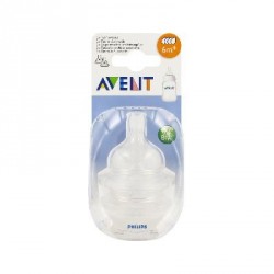 Avent 2 Tétines 4 trous à Débit Rapide 6 mois et +