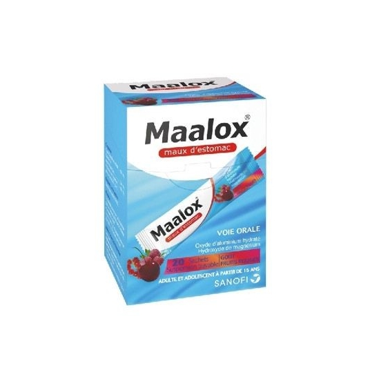 Maalox maux d'estomac fruits rouges suspension buvable 20 sachets