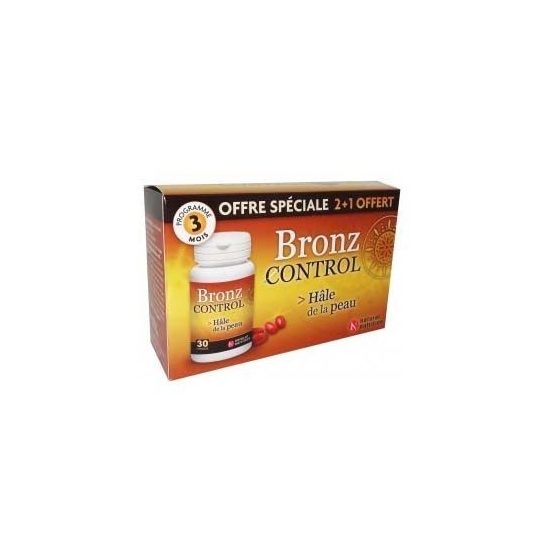 Natural nutrition bronz control 30 capsules lot 3 boites