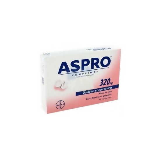 Aspro 320 mg 60 comprimés