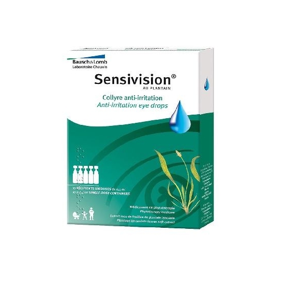 Sensivision au Plantain collyre anti-irritation 0.4 ml 10 unidoses