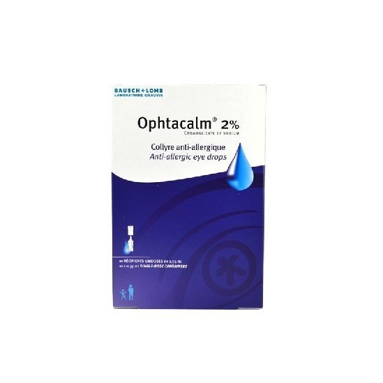 Ophtacalm 2 % collyre 10 récipients unidoses