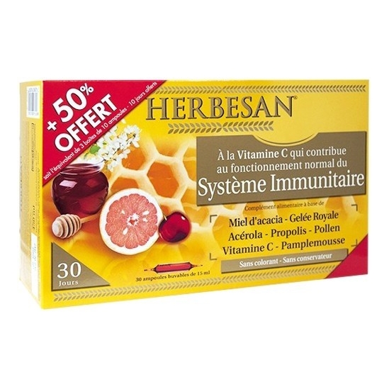 Herbesan propolis gelée royale 30 ampoules