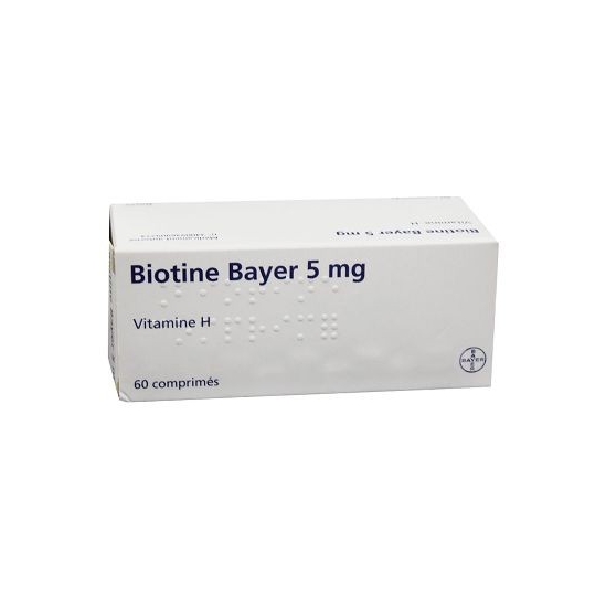 Biotine 5mg 60 comprimés chute de cheveux