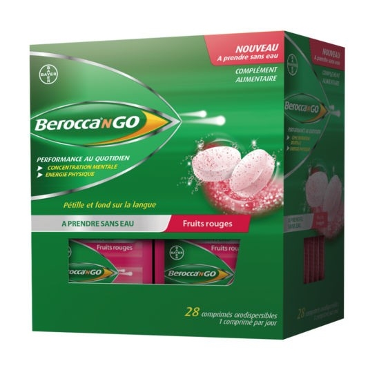 BEROCCA NGO Fruits Rouges 28 comprimés orodispersibles