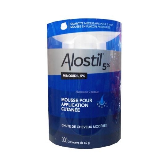 ALOSTIL 5 %, mousse pour application cutanée en flacon pressurisé 3x60g