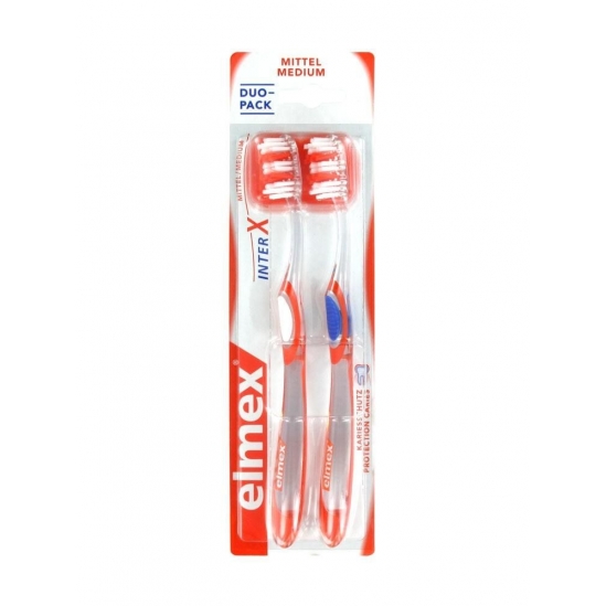 Elmex Protection Caries Brosse à Dents InterX Medium Duo Pack