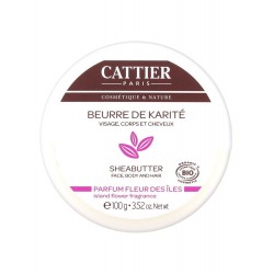 Cattier Beurre de Karité Parfum Fleur des Îles 100 g