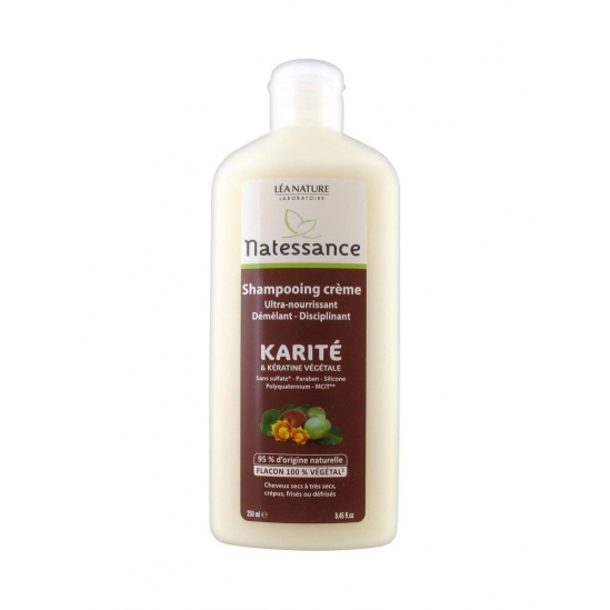 Natessance Shampooing Crème Karité et Kératine Végétale 250 ml