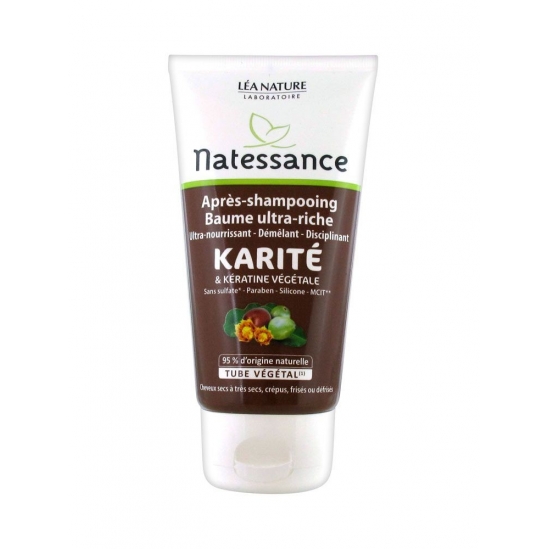 Natessance Après-Shampooing Baume Ultra-Riche Karité et Kératine Végétale 150 ml