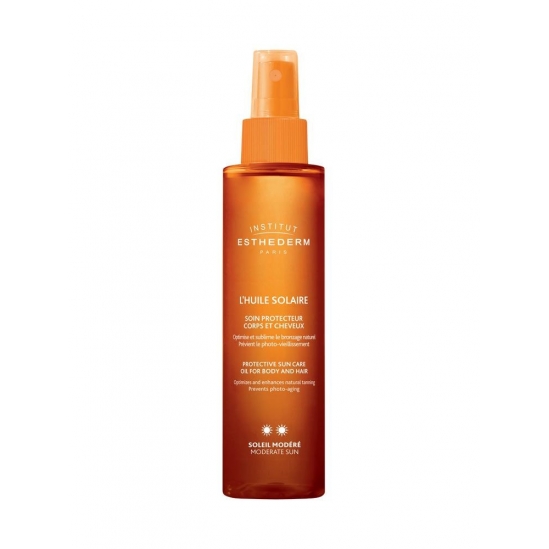 Esthederm L'Huile Solaire Soin Protecteur Corps et Cheveux Soleil Modéré 150 ml