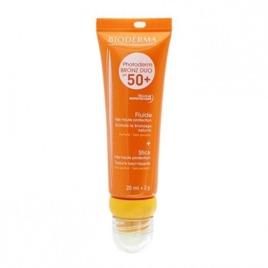 Bioderma Photoderm Bronz Duo Fluide 20ml + Stick Tres Haute Protection Spf50+ 2g