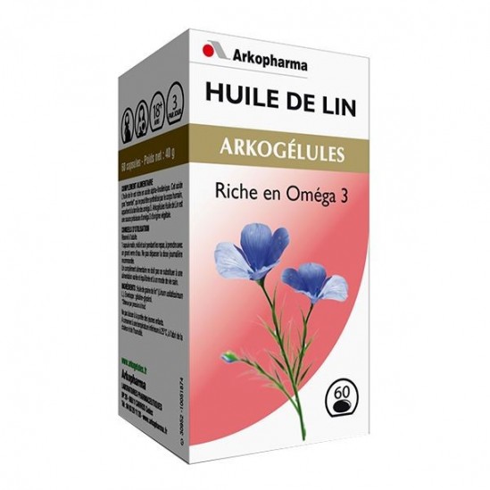 Arkogélules Huile de Lin 60 capsules