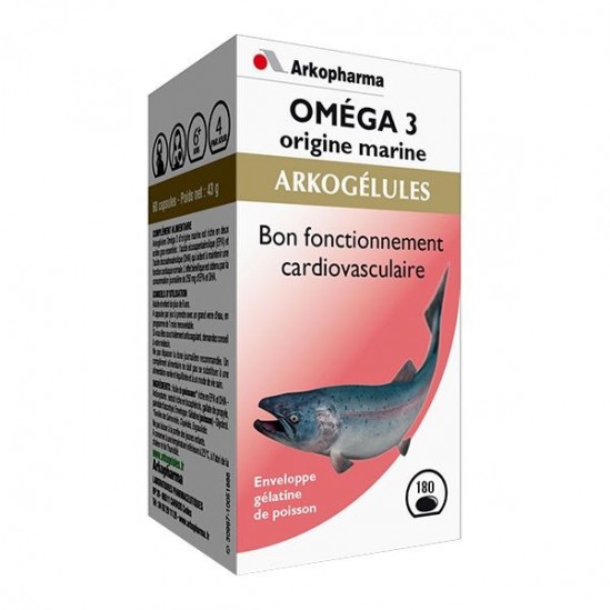 Arkopharma Arkogélules Oméga 3 Origine Marine 180 gélules