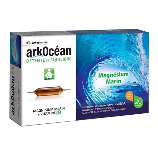 Arkocéan magnésium marin goût caramel 20 ampoules