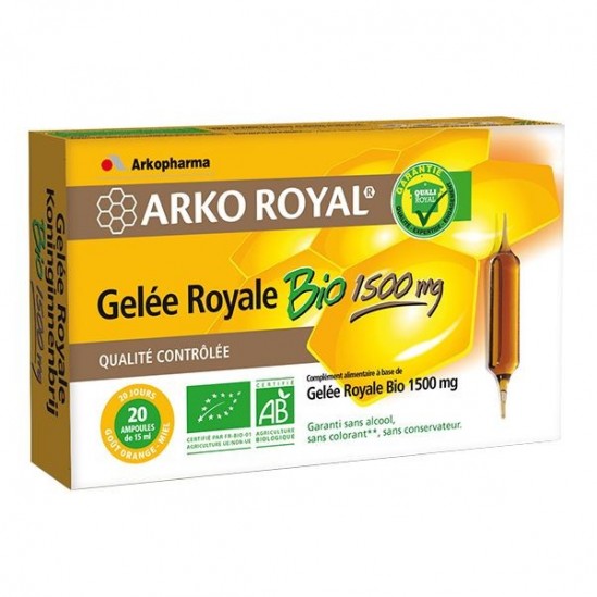 Arkopharma arko royal gelee royale bio 1500mg 20 ampoules