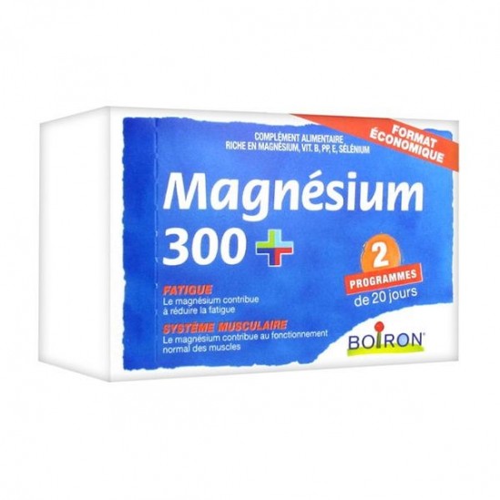 Boiron magnésium 300+ cure de 20 jours x2