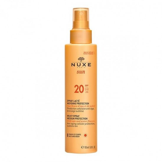 Nuxe sun spray lacté visage et corps SPF20 150ml