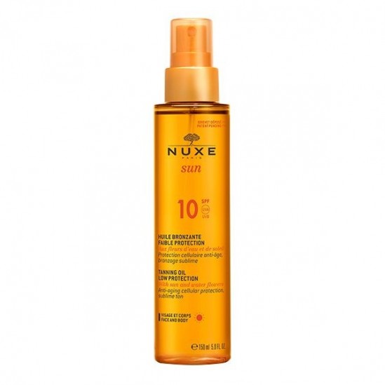 Nuxe Sun huile bronzante visage et corps SPF10 spray 150ml