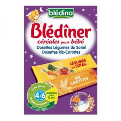 Blédina blédiner riz/carottes dosettes 144g