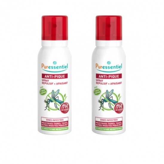 Puressentiel spray anti-pique répulsif moustique 2x200ml