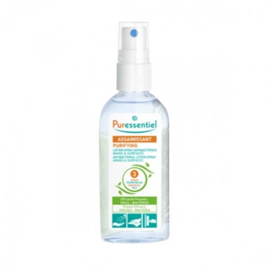 Puressentiel assainissant spray lotion hydroalcoolique 25ml