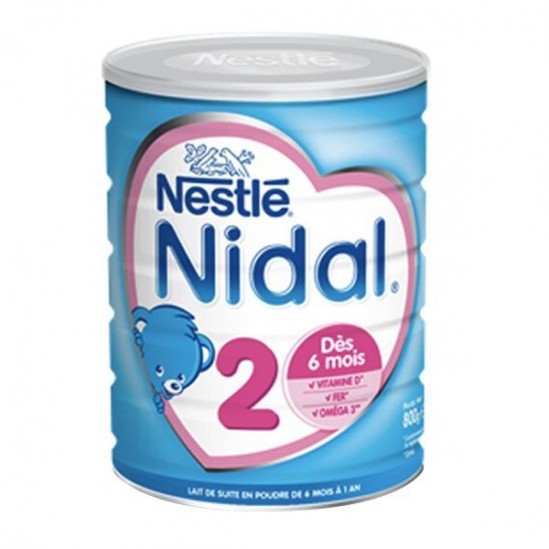 Nidal natea 2 lait en poudre dès 6 mois 800g