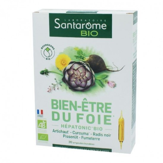 Santarome bien être du foie à l'artichaut boite de 20 ampoules 