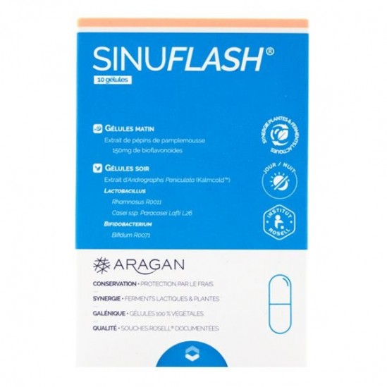 Aragan sinuflash 10 gélules