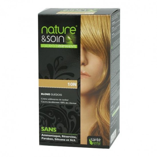 Santé Verte nature & soin coloration permanente blond suédois 10N 129ml