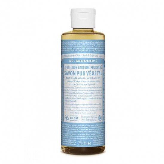 Eolys dr bronner's savon liquide non parfumé 240ml