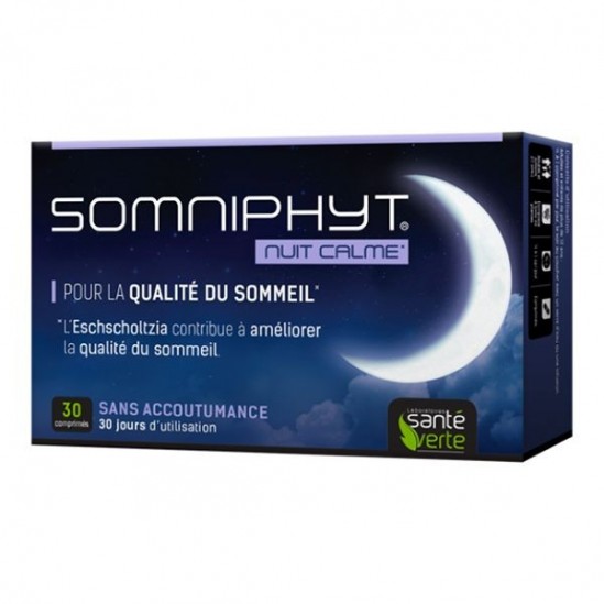 Santé Verte somniphyt nuit calme boite de 30 capsules 60g