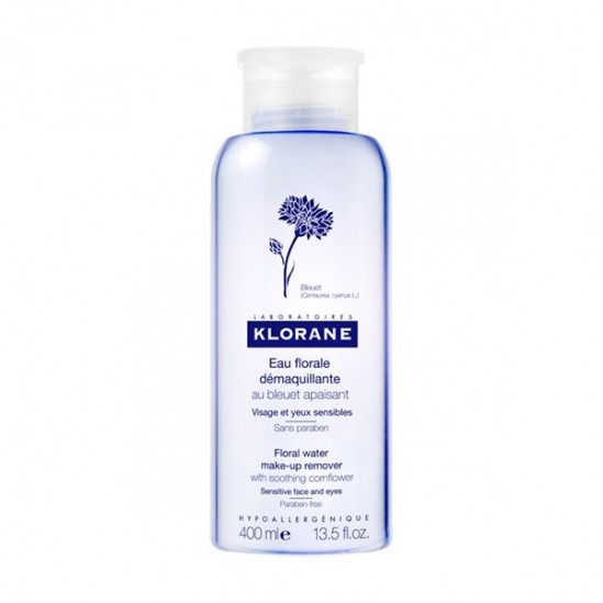 Klorane eau démaquillante apaisante au bleuet 400ml