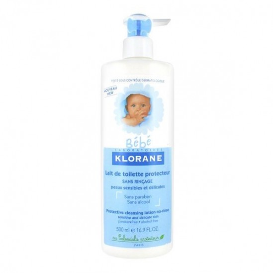 Klorane Bébé Lait de Toilette Protecteur Sans Rinçage 500ml